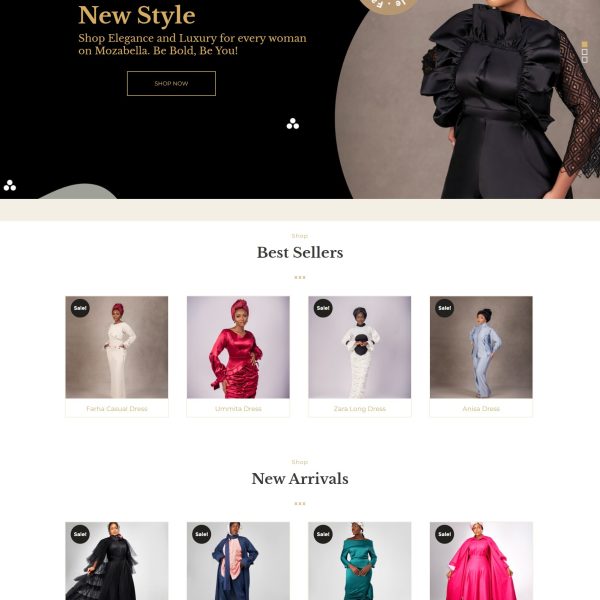 Mozabella Atelier Website(E-Commerce)